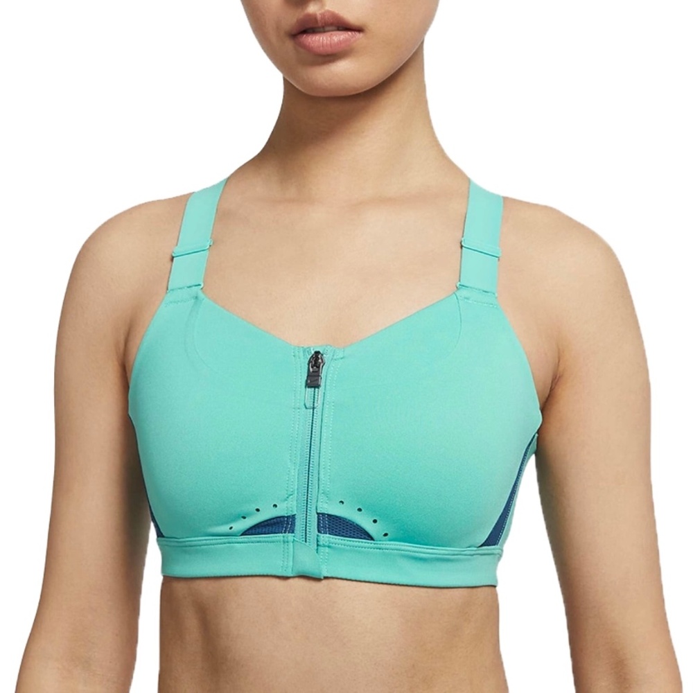 Nike Alpha High Support Padded Zip Front Sports Bra size S NWOT